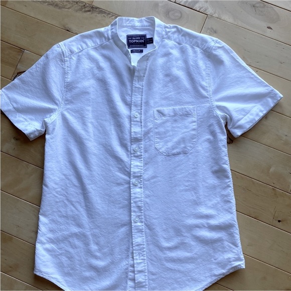 White Short Sleeve Button-Up by Topman - Picture 2 of 3